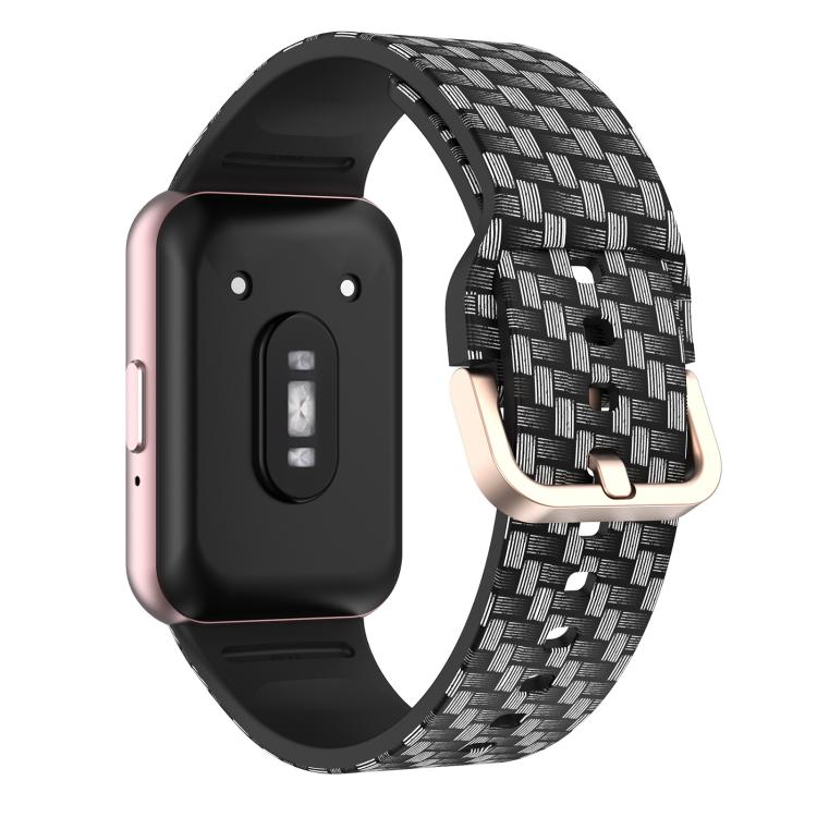 Bracelet de montre en silicone imprimé avec boucle dorée xDfind, For Samsung Galaxy Fit3