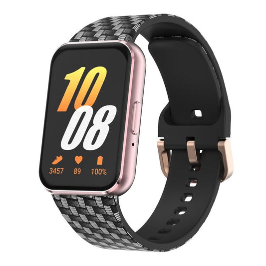 Bracelet de montre en silicone imprimé avec boucle dorée xDfind, For Samsung Galaxy Fit3