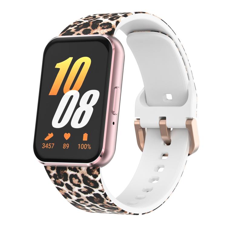 Bracelet de montre en silicone imprimé avec boucle dorée xDfind, For Samsung Galaxy Fit3