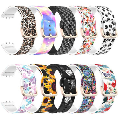 Bracelet de montre en silicone imprimé avec boucle dorée xDfind, For Samsung Galaxy Fit3