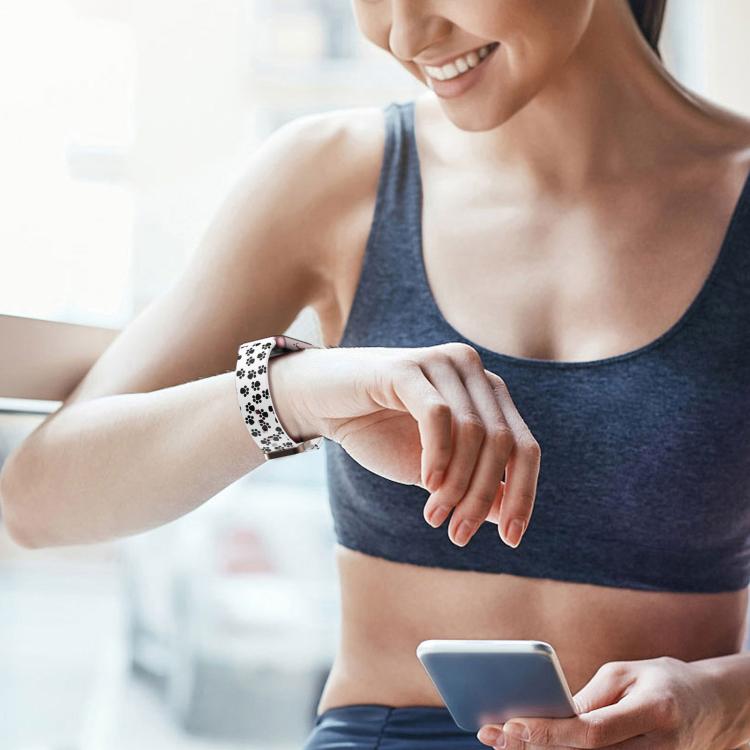 Bracelet de montre en silicone imprimé avec boucle dorée xDfind, For Samsung Galaxy Fit3