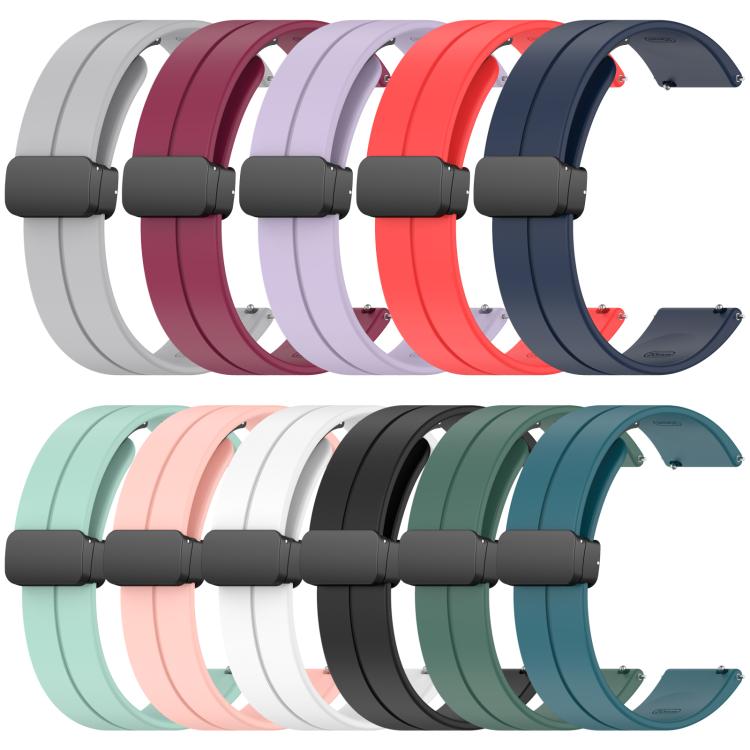 Bracelet de montre en silicone noir pliable à rainure plate xDfind, For Amazfit T-Rex 3