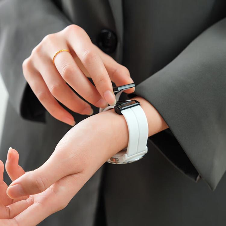 Bracelet de montre en silicone noir pliable à rainure plate xDfind, For Amazfit T-Rex 3