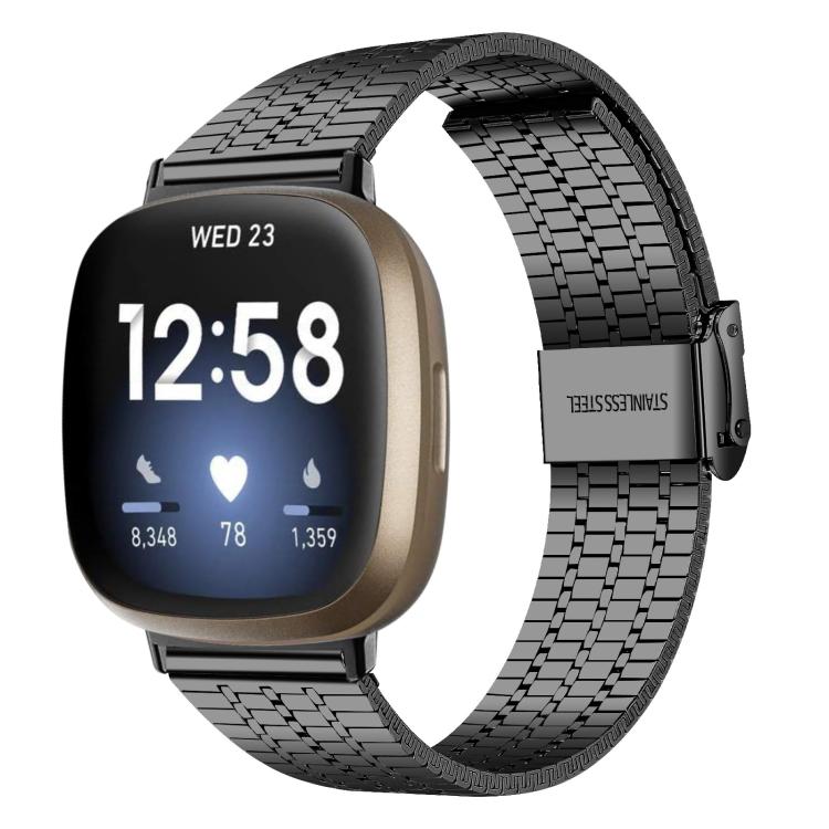 Bracelet de montre en acier inoxydable à sept perles xDfind, For Fitbit Versa 4 / 3 / Sense 2 / Sense