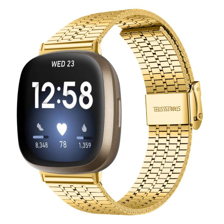 Bracelet de montre en acier inoxydable à sept perles xDfind, For Fitbit Versa 4 / 3 / Sense 2 / Sense