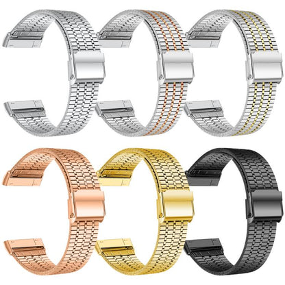 Bracelet de montre en acier inoxydable à sept perles xDfind, For Fitbit Versa 4 / 3 / Sense 2 / Sense