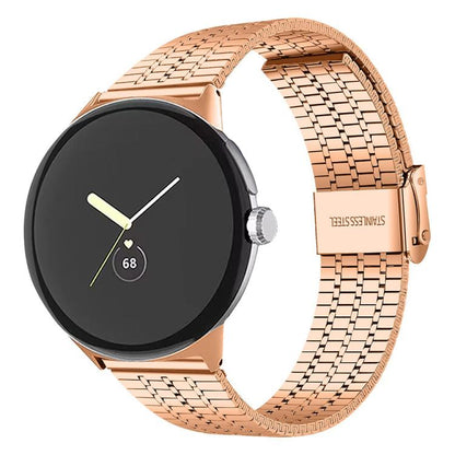 Bracelet de montre en acier inoxydable à sept perles xDfind, For Google Pixel Watch 4 / Watch 3 45mm, For Google Pixel Watch 4 / 3 / 2 / 1 41mm