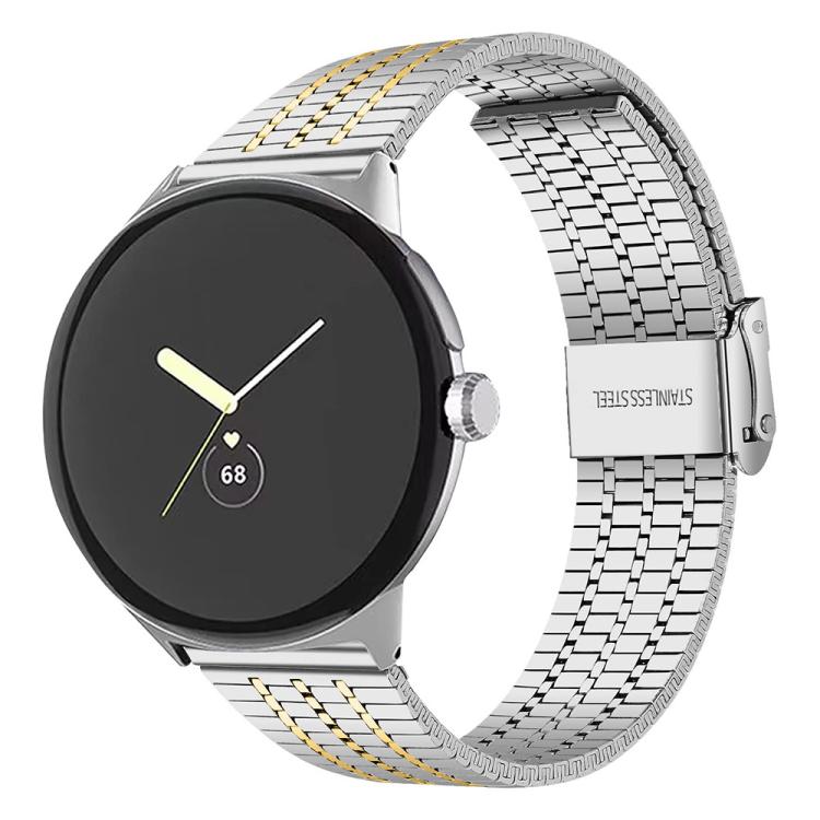Bracelet de montre en acier inoxydable à sept perles xDfind, For Google Pixel Watch 4 / Watch 3 45mm, For Google Pixel Watch 4 / 3 / 2 / 1 41mm