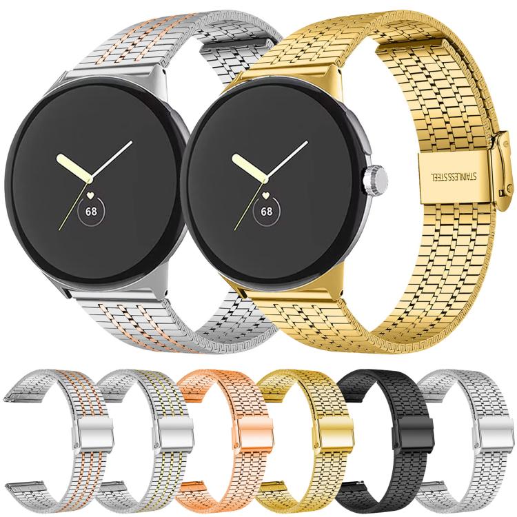 Bracelet de montre en acier inoxydable à sept perles xDfind, For Google Pixel Watch 4 / Watch 3 45mm, For Google Pixel Watch 4 / 3 / 2 / 1 41mm