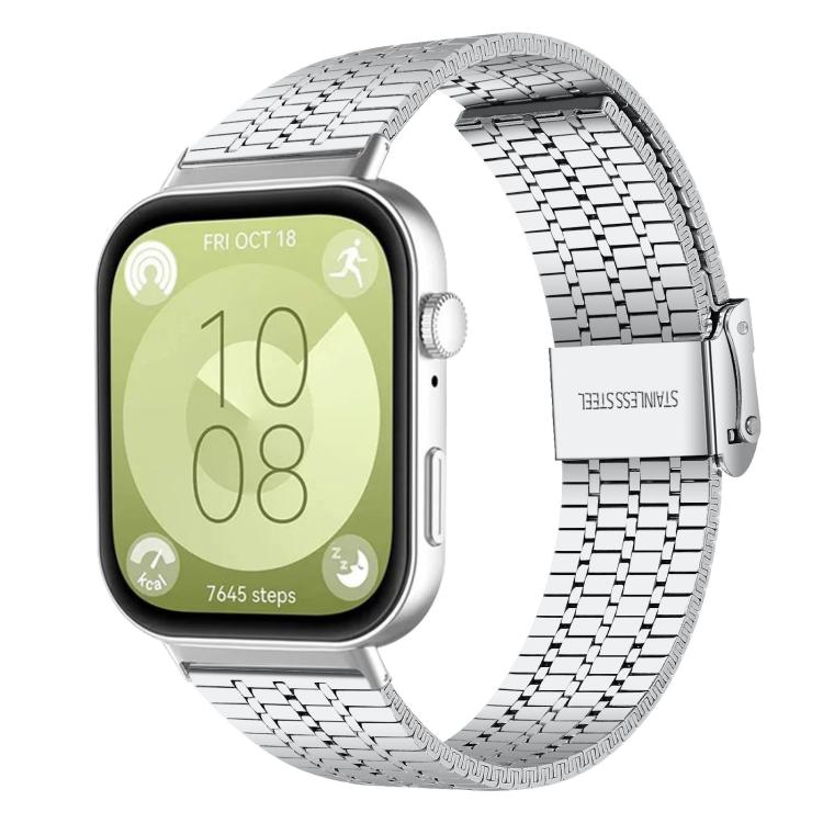 Bracelet de montre en acier inoxydable à sept perles xDfind, For Huawei Watch Fit4 Pro / Fit4 / Fit3