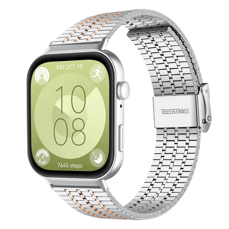 Bracelet de montre en acier inoxydable à sept perles xDfind, For Huawei Watch Fit4 Pro / Fit4 / Fit3