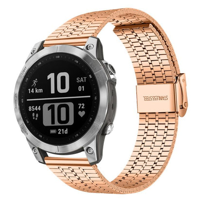 Bracelet de montre en acier inoxydable à sept perles xDfind, For Garmin Fenix 8 / 7X / 6X / 5X 26mm, For Garmin Fenix 8 / 7 / 6 / 5 22mm