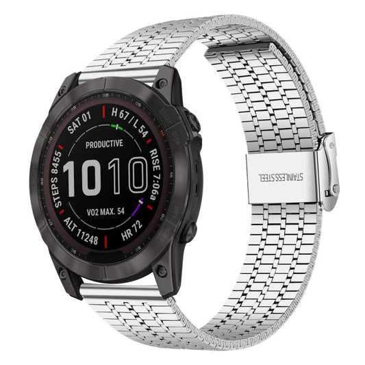 Bracelet de montre en acier inoxydable à sept perles xDfind, For Garmin Fenix 8 / 7X / 6X / 5X 26mm, For Garmin Fenix 8 / 7 / 6 / 5 22mm