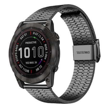 Bracelet de montre en acier inoxydable à sept perles xDfind, For Garmin Fenix 8 / 7X / 6X / 5X 26mm, For Garmin Fenix 8 / 7 / 6 / 5 22mm