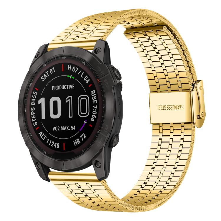 Bracelet de montre en acier inoxydable à sept perles xDfind, For Garmin Fenix 8 / 7X / 6X / 5X 26mm, For Garmin Fenix 8 / 7 / 6 / 5 22mm