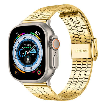 Bracelet de montre en acier inoxydable à sept perles xDfind, For Apple Watch 42 / 44 / 45 / 46 / 49mm, For Apple Watch 38 / 40 / 41 / S10 42mm