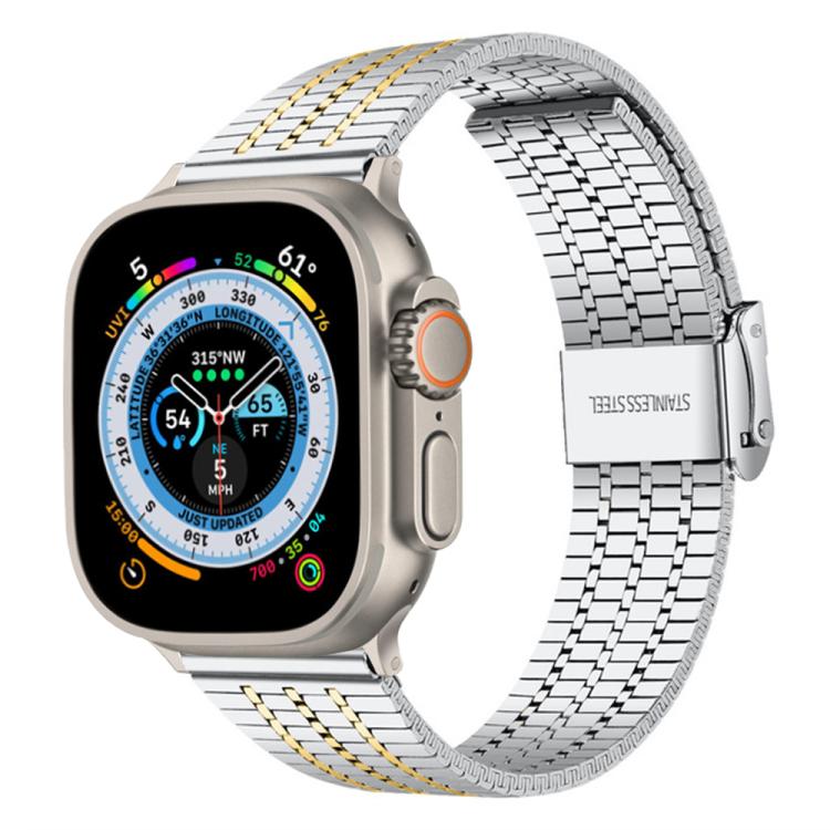 Bracelet de montre en acier inoxydable à sept perles xDfind, For Apple Watch 42 / 44 / 45 / 46 / 49mm, For Apple Watch 38 / 40 / 41 / S10 42mm