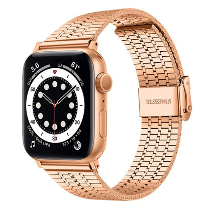Bracelet de montre en acier inoxydable à sept perles xDfind, For Apple Watch 42 / 44 / 45 / 46 / 49mm, For Apple Watch 38 / 40 / 41 / S10 42mm