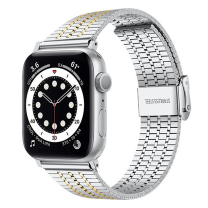 Bracelet de montre en acier inoxydable à sept perles xDfind, For Apple Watch 42 / 44 / 45 / 46 / 49mm, For Apple Watch 38 / 40 / 41 / S10 42mm