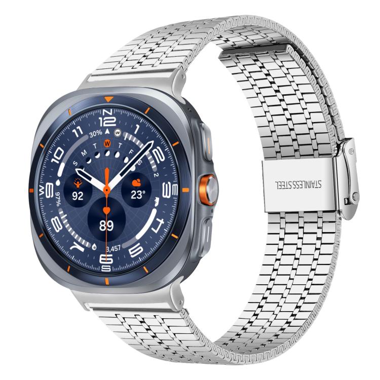 Bracelet de montre en acier inoxydable à sept perles xDfind, For Samsung Galaxy Watch Ultra / Ultra 2025, For Samsung Galaxy Watch8 / 8 Classic, For Samsung Galaxy Watch 7 / 6 / 5 / FE