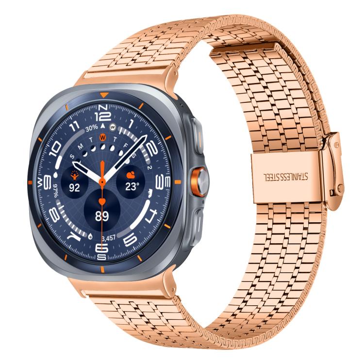 Bracelet de montre en acier inoxydable à sept perles xDfind, For Samsung Galaxy Watch Ultra / Ultra 2025, For Samsung Galaxy Watch8 / 8 Classic, For Samsung Galaxy Watch 7 / 6 / 5 / FE