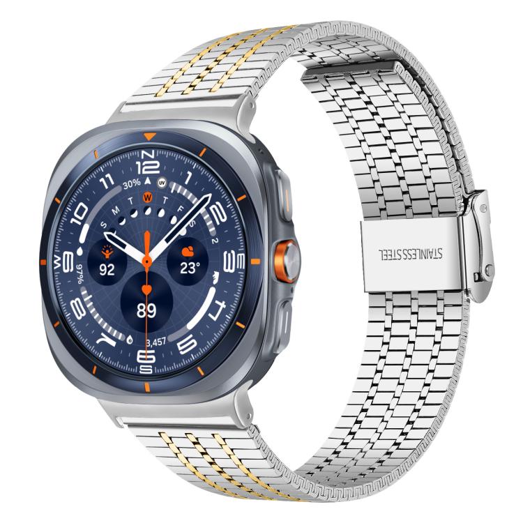 Bracelet de montre en acier inoxydable à sept perles xDfind, For Samsung Galaxy Watch Ultra / Ultra 2025, For Samsung Galaxy Watch8 / 8 Classic, For Samsung Galaxy Watch 7 / 6 / 5 / FE