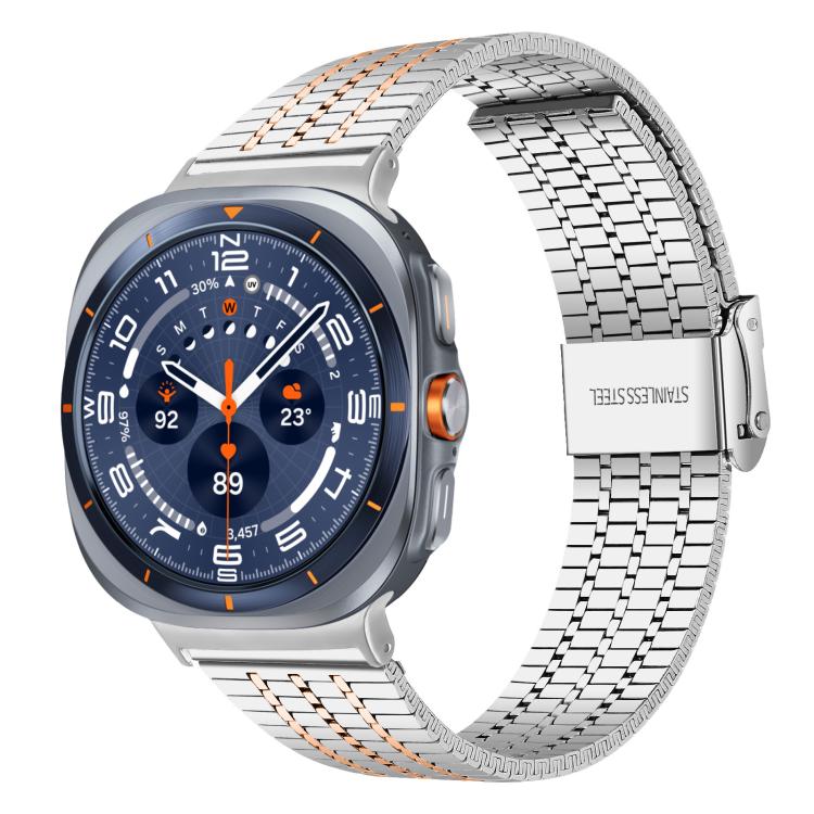 Bracelet de montre en acier inoxydable à sept perles xDfind, For Samsung Galaxy Watch Ultra / Ultra 2025, For Samsung Galaxy Watch8 / 8 Classic, For Samsung Galaxy Watch 7 / 6 / 5 / FE