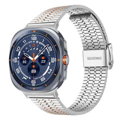 Bracelet de montre en acier inoxydable à sept perles xDfind, For Samsung Galaxy Watch Ultra / Ultra 2025, For Samsung Galaxy Watch8 / 8 Classic, For Samsung Galaxy Watch 7 / 6 / 5 / FE