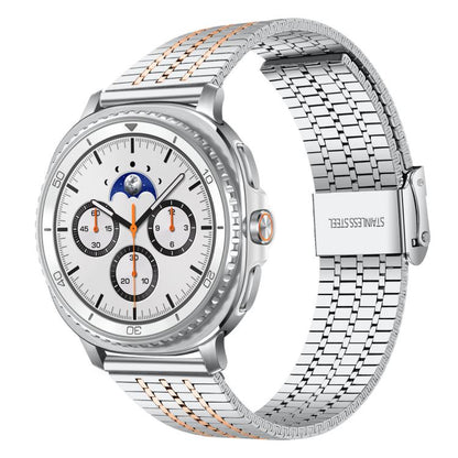 Bracelet de montre en acier inoxydable à sept perles xDfind, For Samsung Galaxy Watch Ultra / Ultra 2025, For Samsung Galaxy Watch8 / 8 Classic, For Samsung Galaxy Watch 7 / 6 / 5 / FE