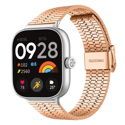 Bracelet de montre en acier inoxydable à sept perles xDfind, For Xiaomi Band 10 Pro/9 Pro/Redmi Watch 6/5/4, For Redmi Watch 3 Active / Watch 3 Lite, For Redmi Watch 3