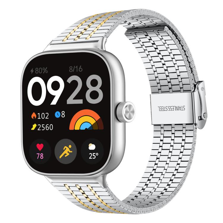 Bracelet de montre en acier inoxydable à sept perles xDfind, For Xiaomi Band 10 Pro/9 Pro/Redmi Watch 6/5/4, For Redmi Watch 3 Active / Watch 3 Lite, For Redmi Watch 3