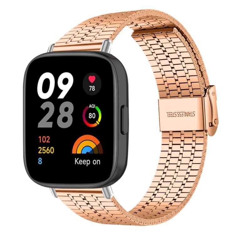 Bracelet de montre en acier inoxydable à sept perles xDfind, For Xiaomi Band 10 Pro/9 Pro/Redmi Watch 6/5/4, For Redmi Watch 3 Active / Watch 3 Lite, For Redmi Watch 3