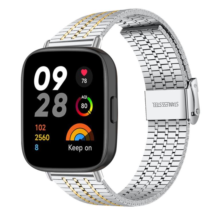 Bracelet de montre en acier inoxydable à sept perles xDfind, For Xiaomi Band 10 Pro/9 Pro/Redmi Watch 6/5/4, For Redmi Watch 3 Active / Watch 3 Lite, For Redmi Watch 3