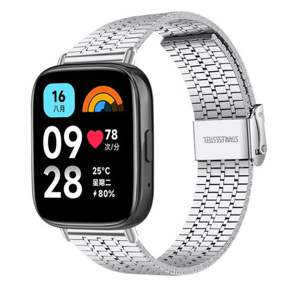 Bracelet de montre en acier inoxydable à sept perles xDfind, For Xiaomi Band 10 Pro/9 Pro/Redmi Watch 6/5/4, For Redmi Watch 3 Active / Watch 3 Lite, For Redmi Watch 3