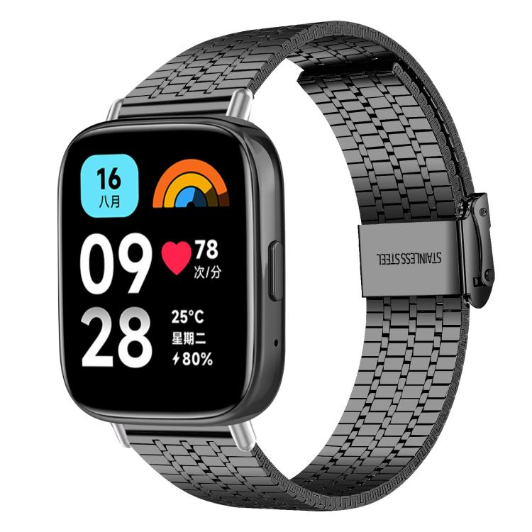 Bracelet de montre en acier inoxydable à sept perles xDfind, For Xiaomi Band 10 Pro/9 Pro/Redmi Watch 6/5/4, For Redmi Watch 3 Active / Watch 3 Lite, For Redmi Watch 3