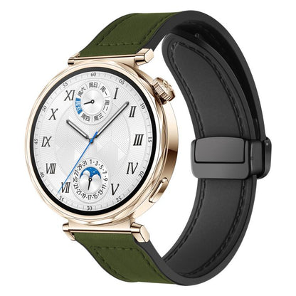 Bracelet de montre xDfind en silicone à motif Crazy Horse et boucle magnétique, 18mm, 20mm, 22mm