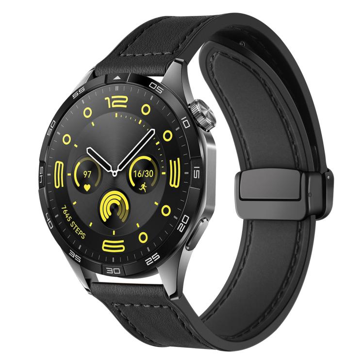 Bracelet de montre xDfind en silicone à motif Crazy Horse et boucle magnétique, 18mm, 20mm, 22mm
