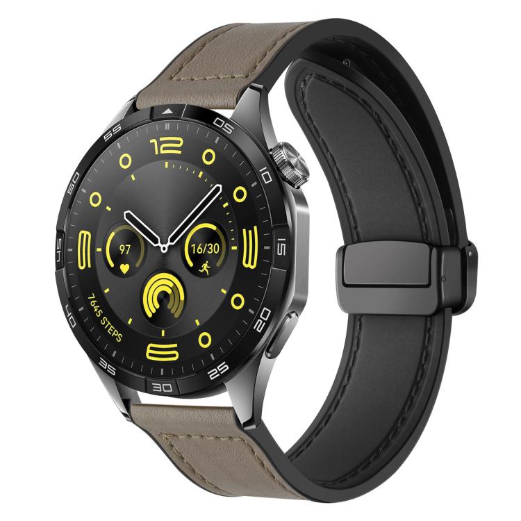 Bracelet de montre xDfind en silicone à motif Crazy Horse et boucle magnétique, 18mm, 20mm, 22mm