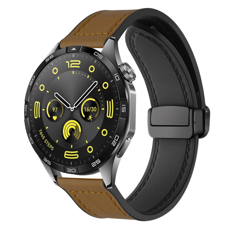 Bracelet de montre xDfind en silicone à motif Crazy Horse et boucle magnétique, 18mm, 20mm, 22mm