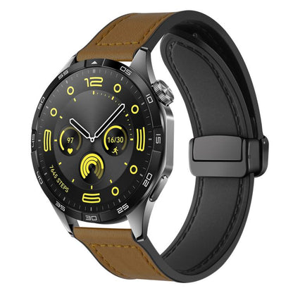Bracelet de montre xDfind en silicone à motif Crazy Horse et boucle magnétique, 18mm, 20mm, 22mm