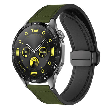 Bracelet de montre xDfind en silicone à motif Crazy Horse et boucle magnétique, 18mm, 20mm, 22mm