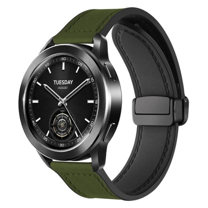 Bracelet de montre xDfind en silicone à motif Crazy Horse et boucle magnétique, 18mm, 20mm, 22mm