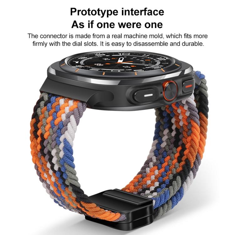 Bracelet de montre xDfind à boucle magnétique en nylon tressé, For Galaxy Watch Ultra2 2026 / 2025 / 1 2024, For Galaxy Watch9 / 8 / 8 Classic