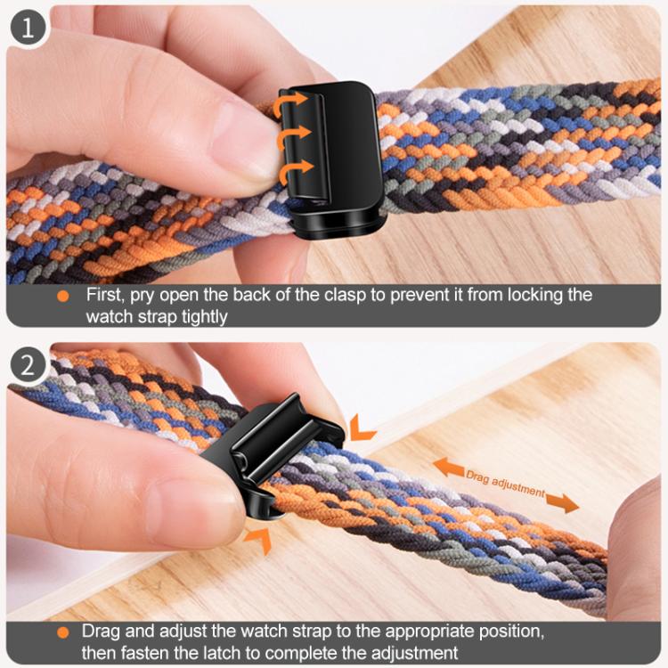 Bracelet de montre xDfind à boucle magnétique en nylon tressé, For Galaxy Watch Ultra2 2026 / 2025 / 1 2024, For Galaxy Watch9 / 8 / 8 Classic