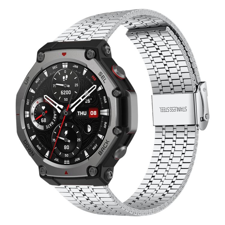 Bracelet de montre en acier inoxydable à sept perles xDfind, For Amazfit T-Rex 3