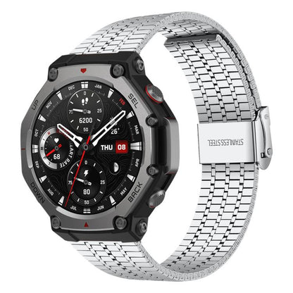 Bracelet de montre en acier inoxydable à sept perles xDfind, For Amazfit T-Rex 3