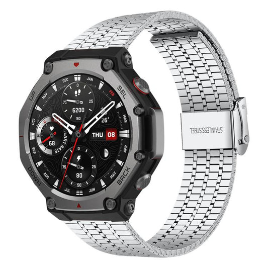 Bracelet de montre en acier inoxydable à sept perles xDfind, For Amazfit T-Rex 3