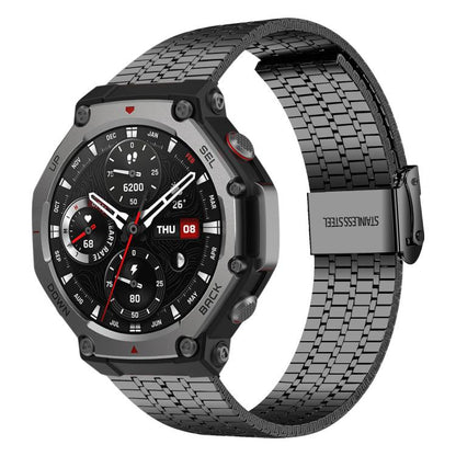 Bracelet de montre en acier inoxydable à sept perles xDfind, For Amazfit T-Rex 3