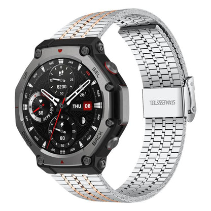 Bracelet de montre en acier inoxydable à sept perles xDfind, For Amazfit T-Rex 3