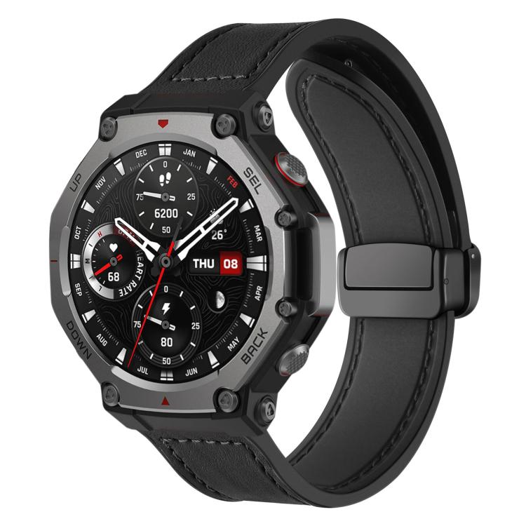 Bracelet de montre xDfind en silicone à motif Crazy Horse et boucle magnétique, For Amazfit T-Rex 3